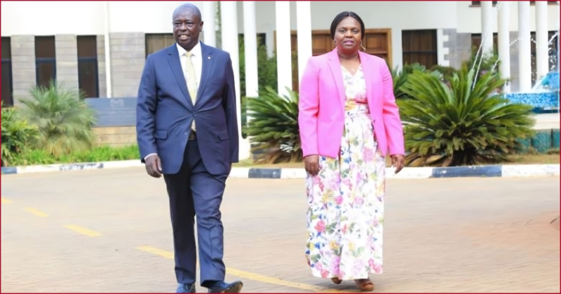 Deputy President Rigathi Gachagua with his wife Pastor Dorcas.